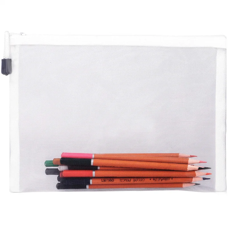 1/12 Stück Netz-Reißverschlusstaschen, Nylon-Netz-Kosmetiktaschen, Make-up-Tasche, Reißverschlusstasche, Mehrzweck-Reisetasche für Reise- und Bürobedarf – Detail 9