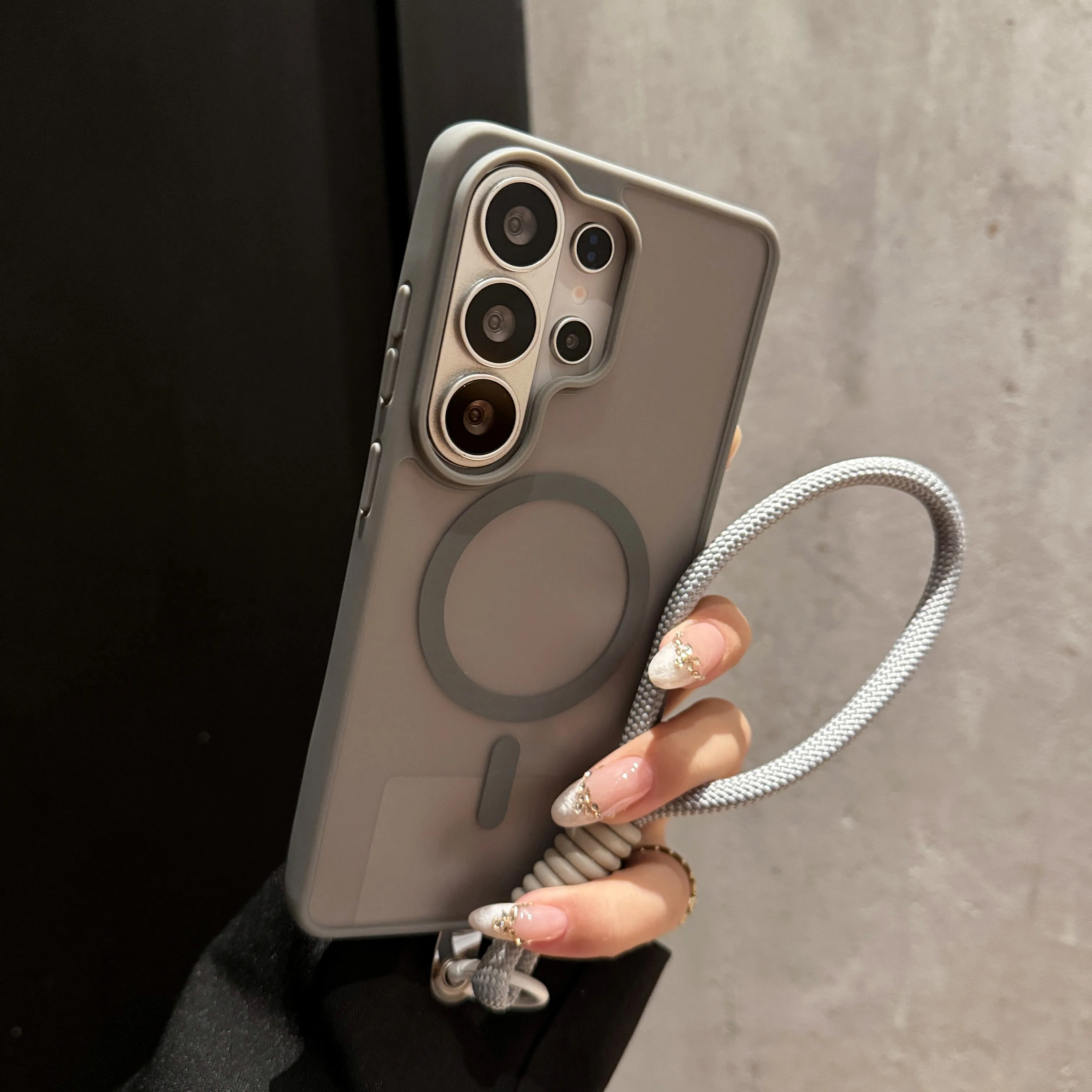 Magnetic Armor Wrist Strap Thin Phone Case with MagSafe Technology