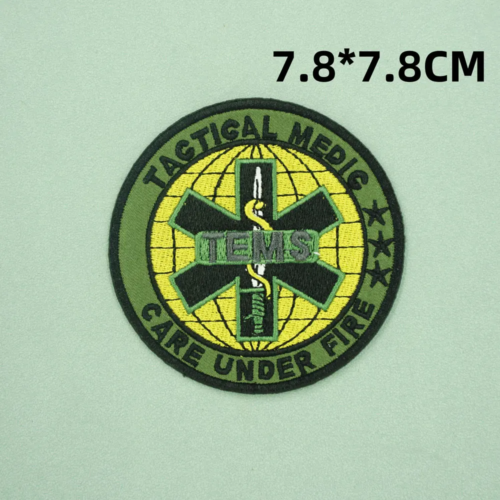 

Tactical medic badge Embroidered Patches Armband Backpack Badge with Hook Backing for Clothing