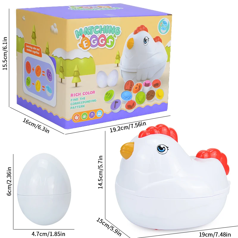 Juego Educativo Galt 'Happy Chickens' - Emparejamiento De Colores Para Niños 3+ Años, 2-4 Jugadores