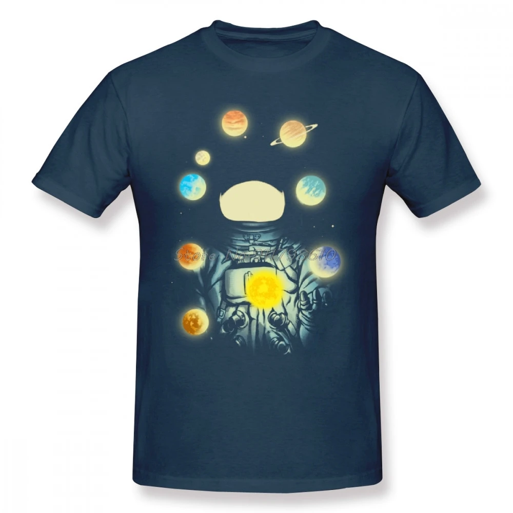 Astronaut Fantasie Jonglieren Planeten Männer T Shirt Neue Casual Plus Größe Baumwolle Kurzarm T-stücke Harajuku Streetwear – Detail 5