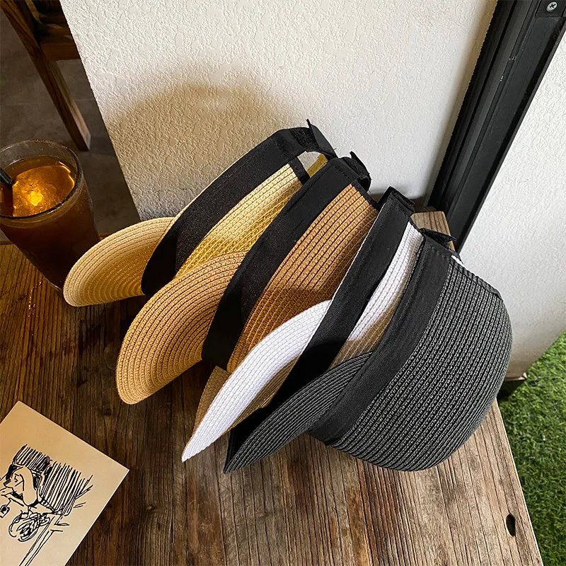 Women Straw Peaked Hat Beach Visor Cycling Baseball Caps sun hats ladies baseball caps