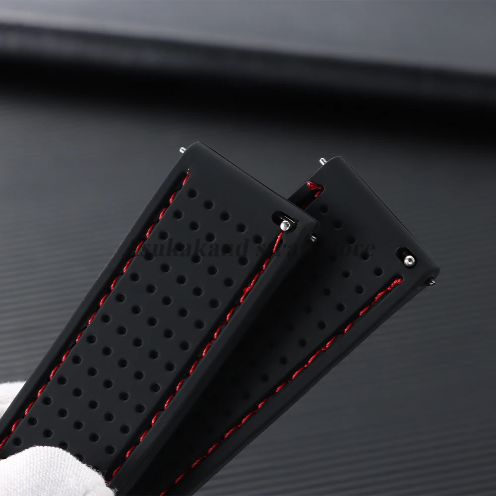 Breathable Silicone Watch Band with Butterfly Buckle