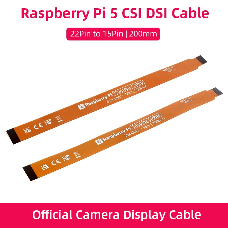 Cavo Per Fotocamera Ufficiale Raspberry Pi 5 Csi Display Dis Cable 22Pin A 15 Pin Per Display Lcd Schermo Raspberry Pi Dis