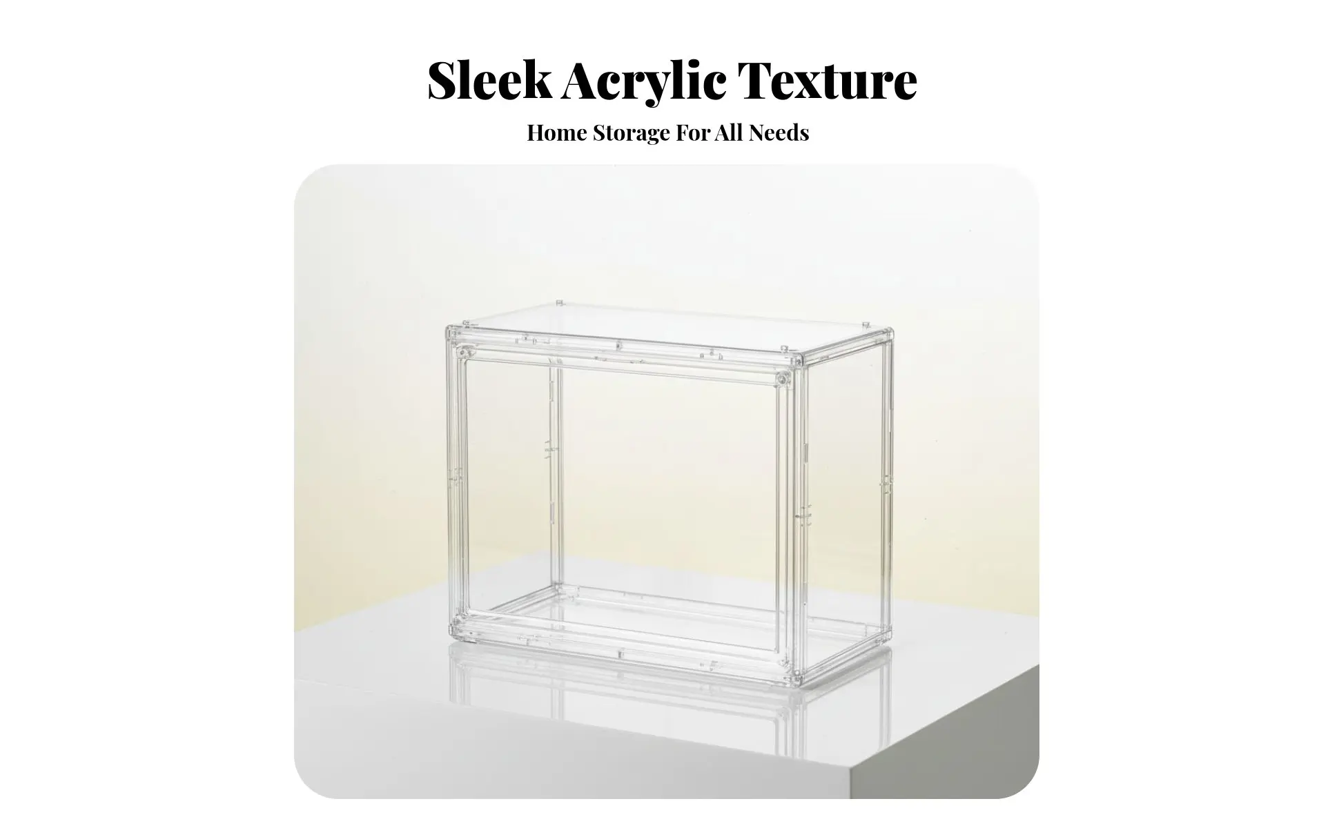 Acrylic Display Box High Distinctness Clear Acrylic Display Box Transparent Storage Container Particles Proof for Collectors