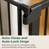 2-Pack 29.7-46 Inch Stair Gate Doorway Automatic Closing Dog Gate Indoor Easy-to-install Pressure-Mount Pet Gate Black Gates 5