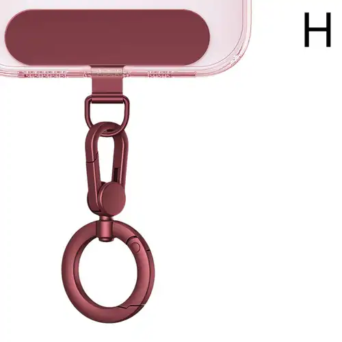 Metal Phone Lanyard Gasket Patch Rotatable Metal Buckle Hanging   Steel Clip Card Cord Tab Mobile Phone Accessories - Image 15