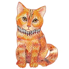 

Cat Puzzles Geometric Montessori Brain Train Jigsaw Challenge Wooden Puzzle for Kids National Tide Artist Gift Toy Dropshipping