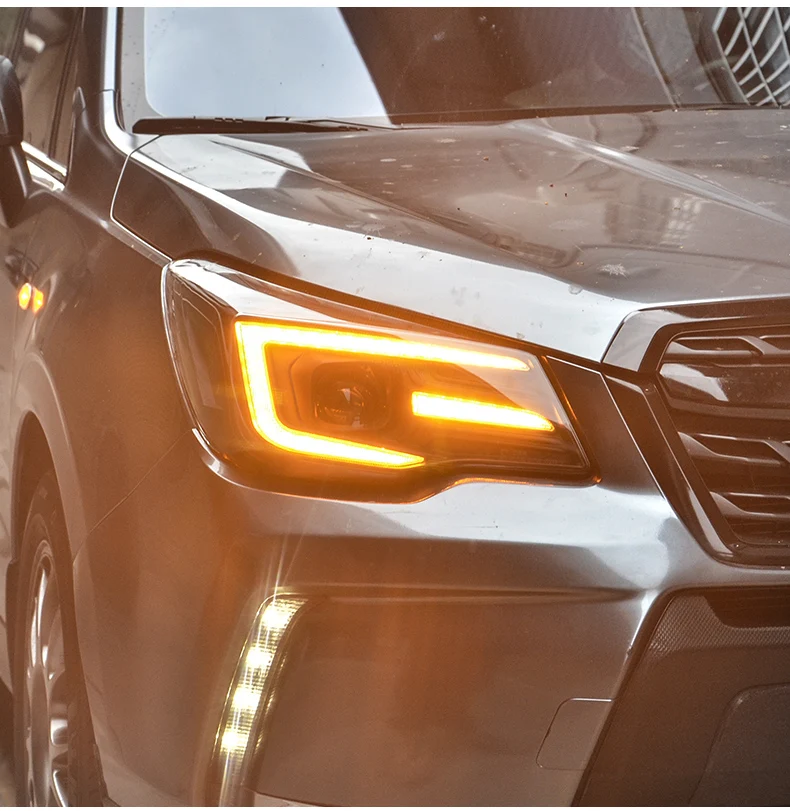 For Subaru Forester Headlights 20132018 New Led Headlight Angel Eye Drl Hid Bi Xenon Auto