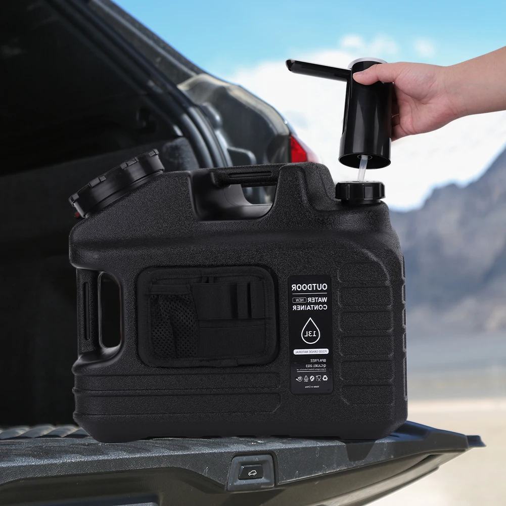 13L Camping Water Jug Water Pump Faucet Camping Water Container Emergency Water Tank for Outdoor Hiking Camping Picnic Supplies