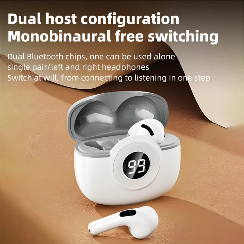 Wireless Bluetooth Earbuds with Immersive Hi-Fi Sound, Touch Control, and HD Microphone