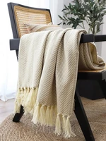 Nordic Throw Striped Blanket Geometric Jacquard Knitted Blanket Bed Bedspread Tapestry Drop shipSofa Decoration Blanket Plaid 3