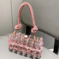 Handle Rhinestones Evening bag silver Crystal handmade Bags for Women Purses and Handbags Luxury Designer banquet bag - Image 6