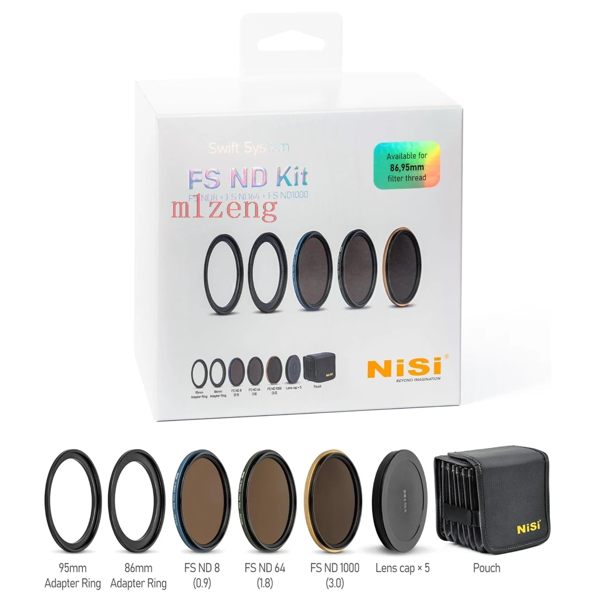 swift system nd filter kit ND8+ND64+ND1000+adapter+lens cap+pouch for 40.5 46 49 52 55 58 62 67 72 77 82 86 95 camera lens