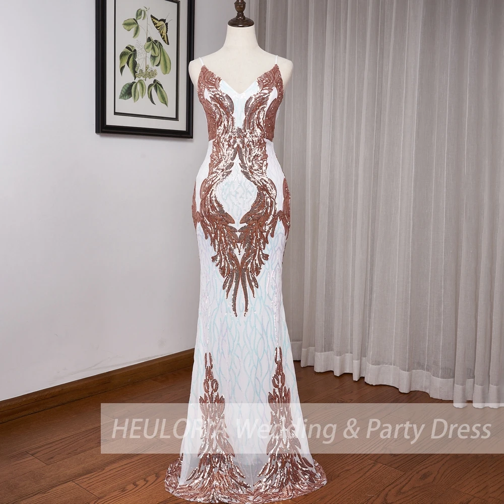 

Sexy spaghetti strap Mermaid Evening Dress Party dresses for weddings Bridesmaid dress woman Luxury party dress prom dresses