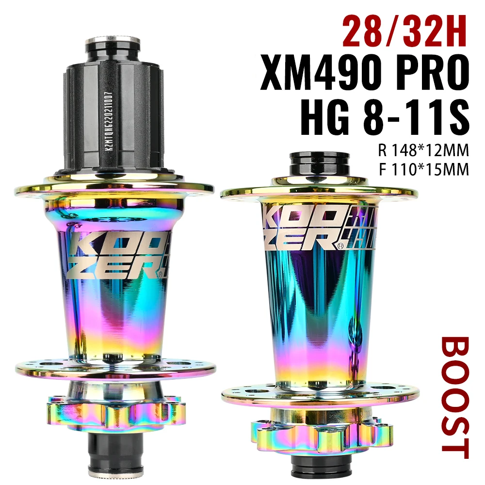 Mountain Bicycle Hubs Koozer XM490 PRO Boost 28H 32 Holes 15x110 12x148MM TA Thru HG XD MS SX GX NX 10 11s 12s THRU Bike CR-MO Steel