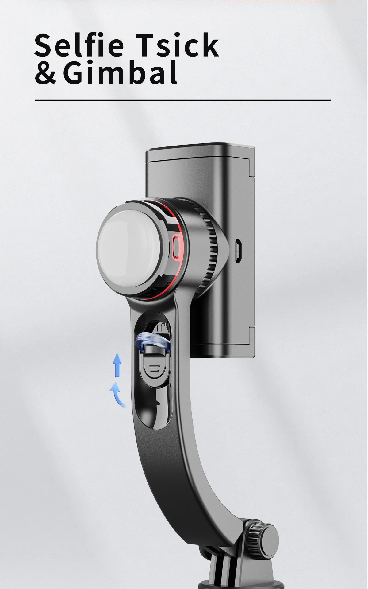 Gimbal Stabilizer Selfie Stick Mit 360 Grad Rotation Für Handy_voghion.com