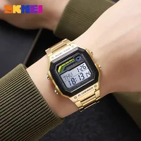 Skmei hommes militaire compte à rebours chronographe mâle montre-bracelet numérique 5Bar étanche montre pour hommes horloge rétro-éclairage haut montre de Sport 2