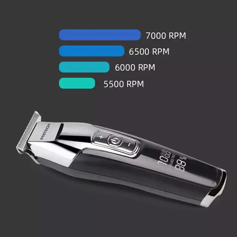 Hair Clipper Electric Shaver Hair Trimmer Youpin Pritech Professional Hair Machine LCD Display Beard Trimmer for Men PR-2212A Rechargeable Men's Shaver Electric Clipper