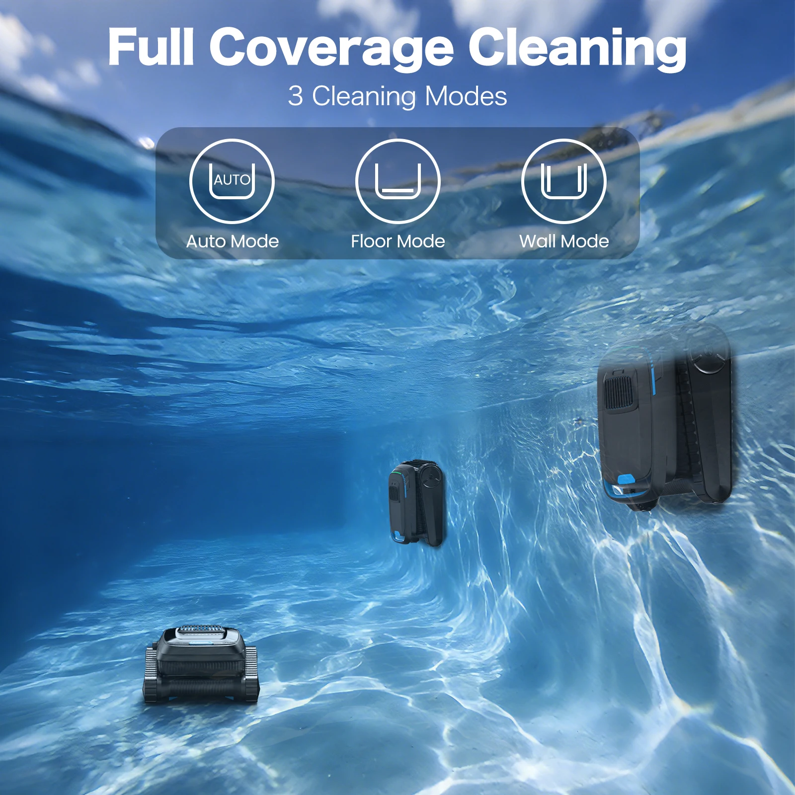 120Min ARROBO CP20 Cordless Robotic Pool Cleaner for Inground & Above Ground Pool Smart Navigation