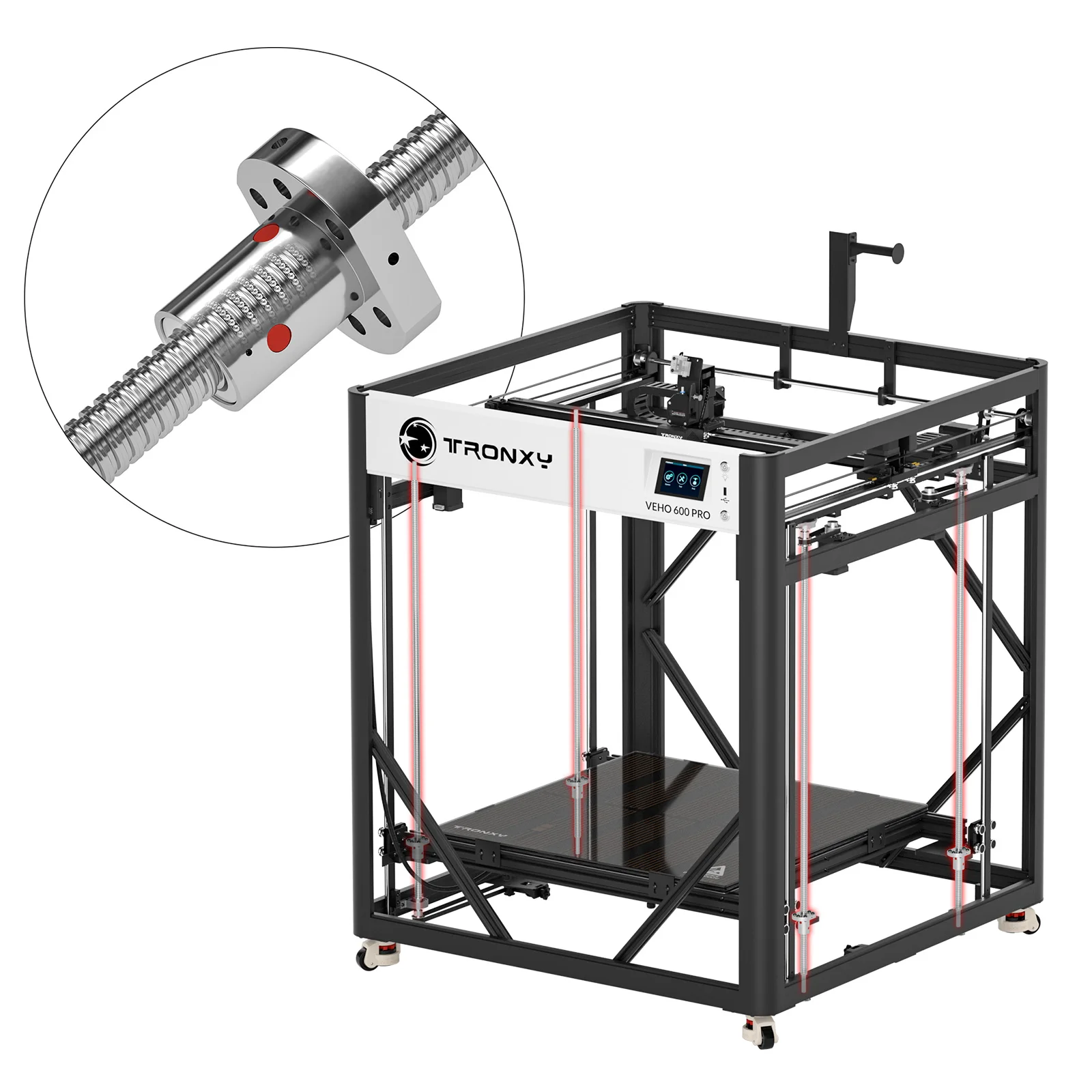 TRONXY VEHO 600 bardzo precyzyjna drukarka 3D duża drukarka 600*600*600mm automatyczna poziomująca bezpośrednia wytłaczarka struktury CoreXY 4 TRONXY VEHO 600 bardzo precyzyjna drukarka 3D duża drukarka 600*600*600mm automatyczna poziomująca bezpośrednia wytłaczarka struktury CoreXY - Image 4