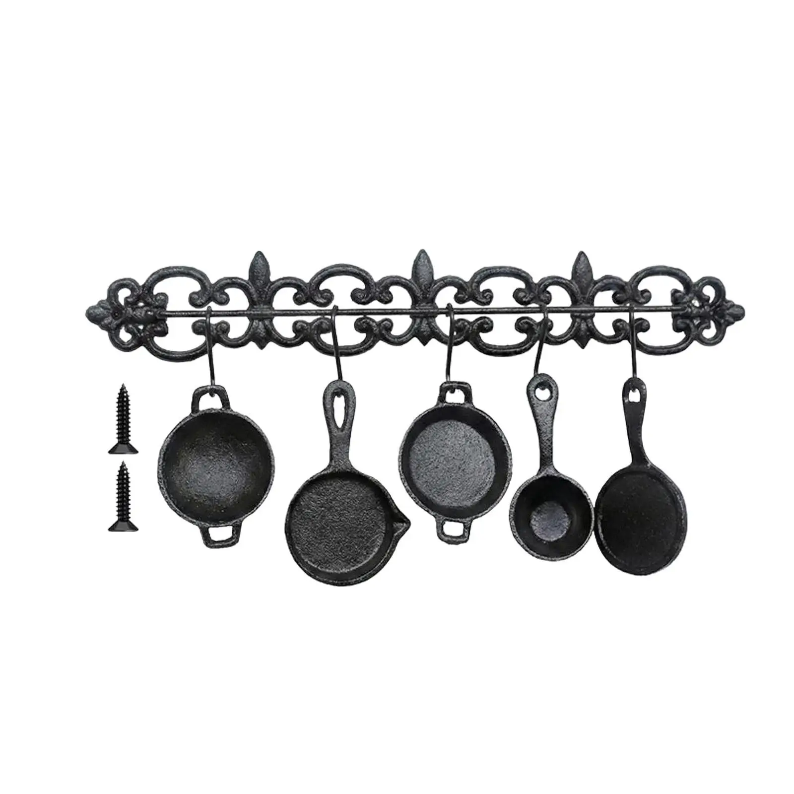 Rustic Cast Iron Wall Sculpture with Tableware Design Sturdy Wall Art for Housewarming Home Decoration Rustic Cast Iron Wall Sculpture with Tableware Design Sturdy Wall Art for Housewarming Home Decoration