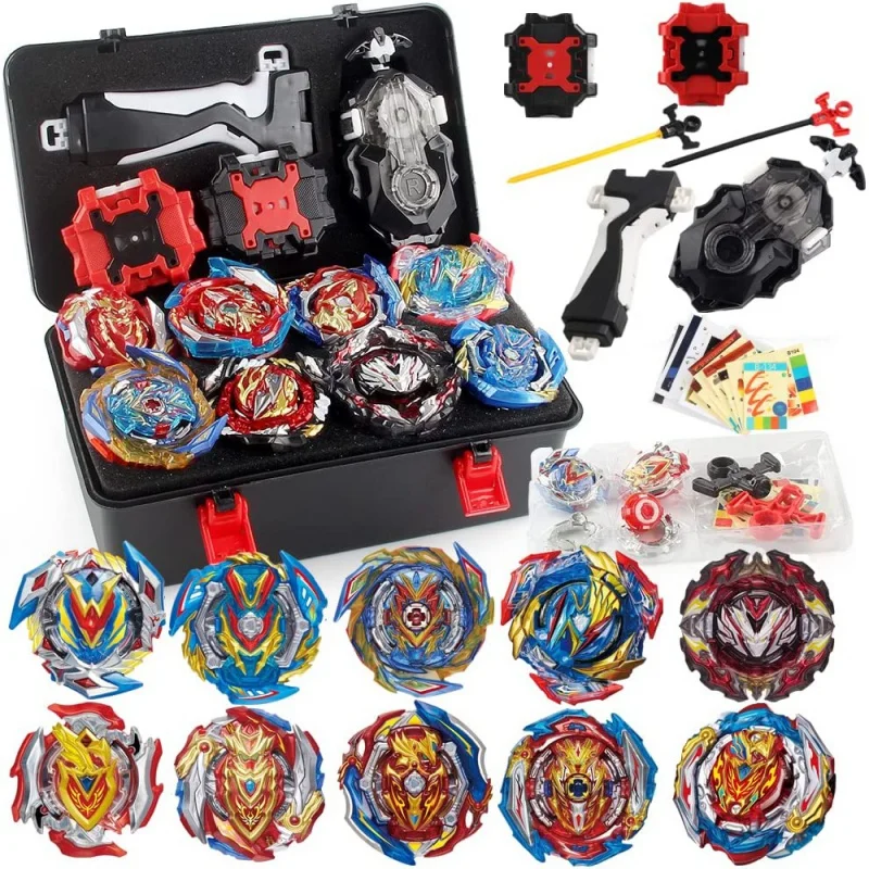 

Takara Tomy, 10 шт., Bey Beyblade Top, 3 двухсторонних передатчика, Zest achils Montevarchi Li с портативной коробкой, лезвие, подарок для детей