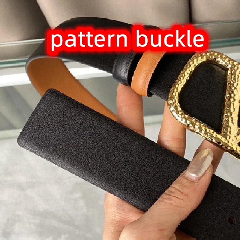 Big V New Ladies Belt 4cm Belt Buckle Fashion Luxury Brand Ladies Belt Double Sided Casual Fashion Brand Gift Box Packaging belts designer