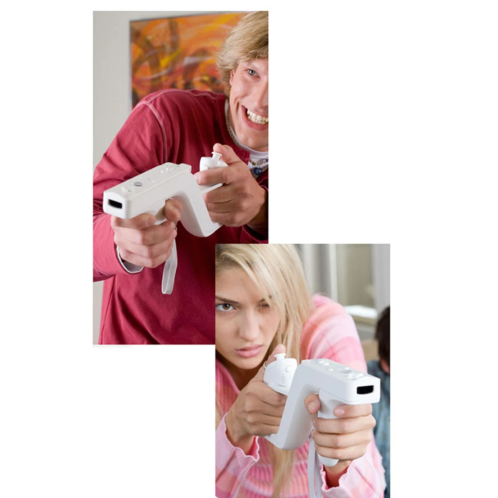 Remote Controller For Wii Zapper Gun Detachable Shooting Gun For Wii Controller Gaming Accessories White