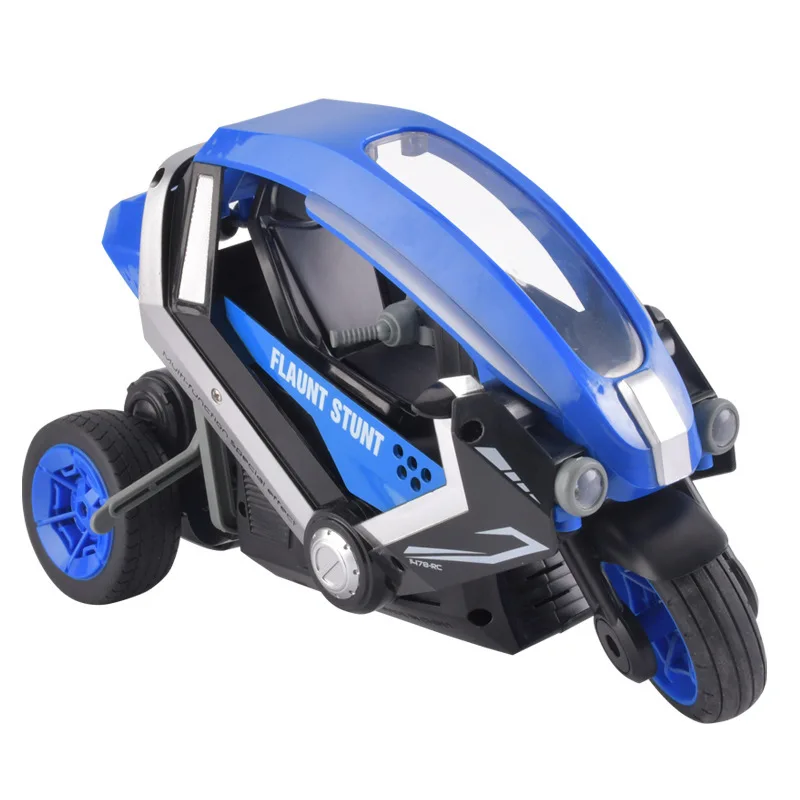 Children'S Three-Wheel Stunt Remote Control Motorcycle Electric Toy 15 Hours/Km High Speed Drift Flip Skill Car 1:8 Model  Gifts 5