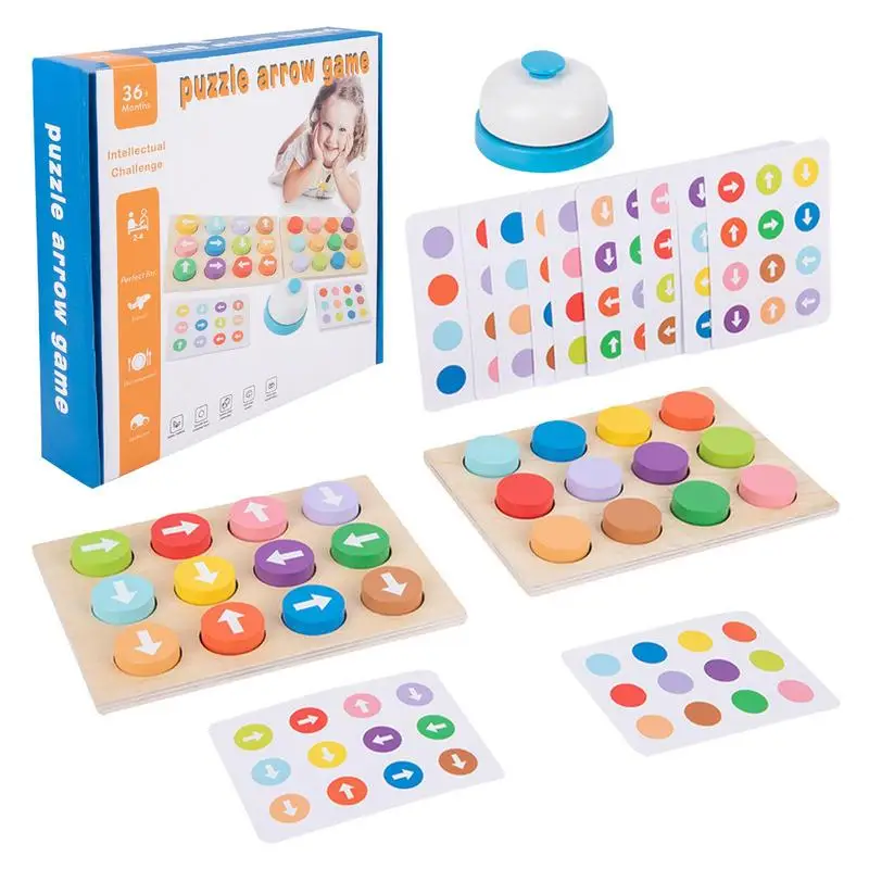 

Directional Cognitive Toy Cognition Of Color Direction Sensory Toys For Toddlers Puzzle Brain Teaser IQ Game Christmas Party