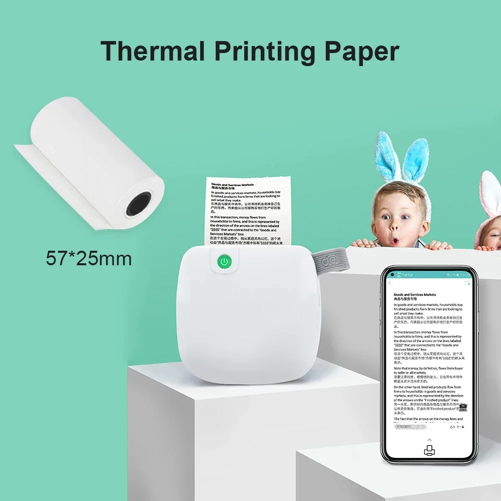 10 Rolls Thermal Printing Paper Mini Printer Paper 57mm Width White Continuous Children's Instant Camera Supply instant camera refill paper instant camera paper
