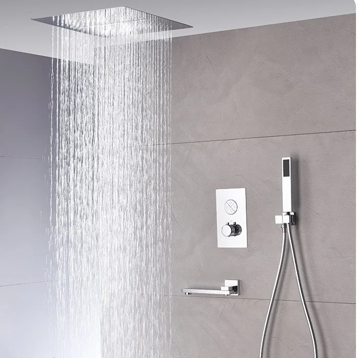 ชุดระบบฝักบัวปกปิดเกรดโรงแรมพร้อมเครื่องพ่นสารเคมีด้านบนมัลติฟังก์ชั่นสําหรับการปรับปรุงห้องน้ําในบ้าน 1