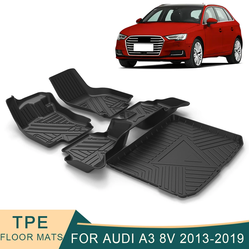 Für Audi A3 8V 2013-2019 Fließheck Limousine Auto Fußmatten Alle-Wetter TPE  Fuß Matten Pad wasserdicht Tablett Matte Innen Zubehör - AliExpress