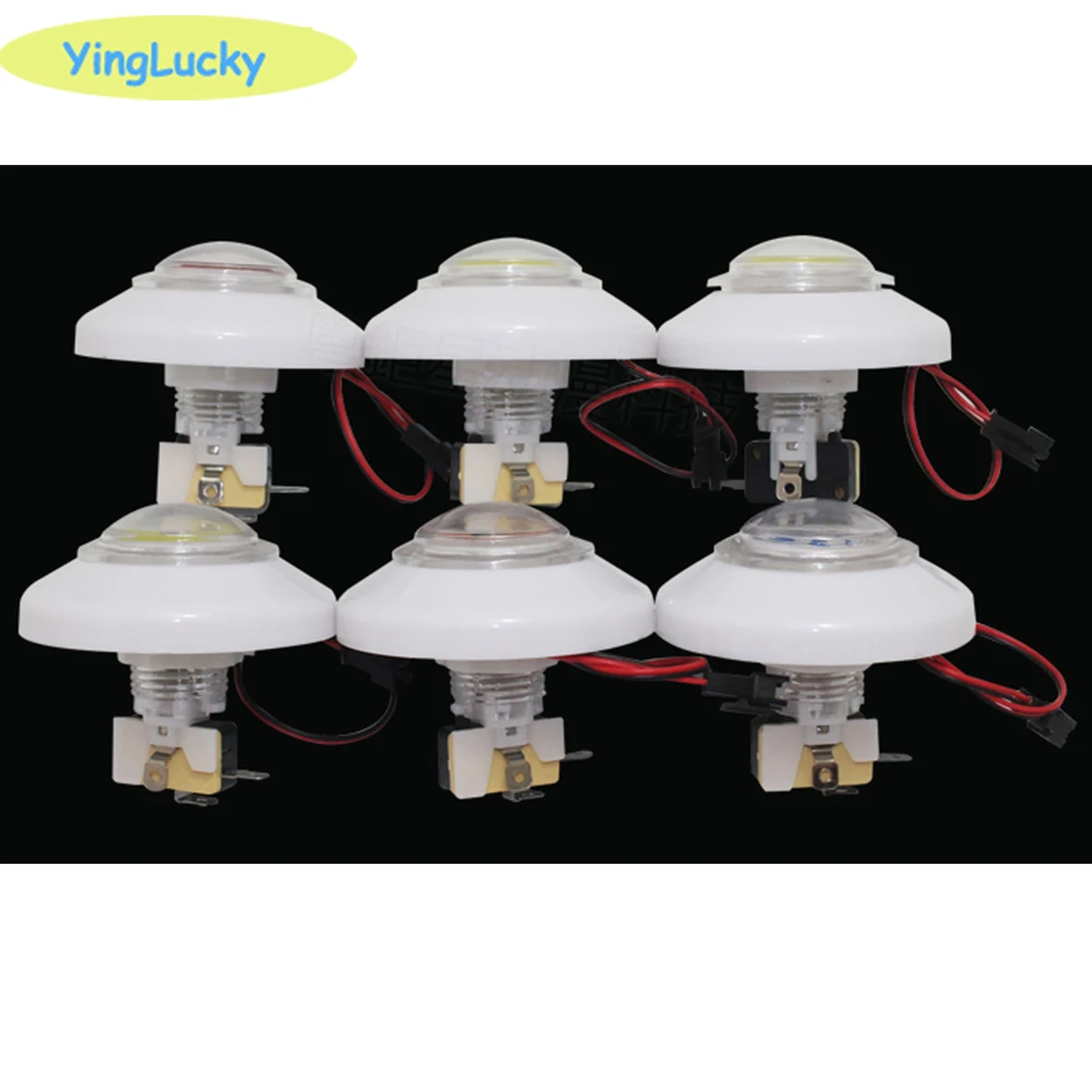 10pcs 76mm 아케이드 LED 버튼 12V 전구 마이크로 스위치 크레인 기계, 아케이드, 자동 판매기에 대 한 다채로운 조명 버튼