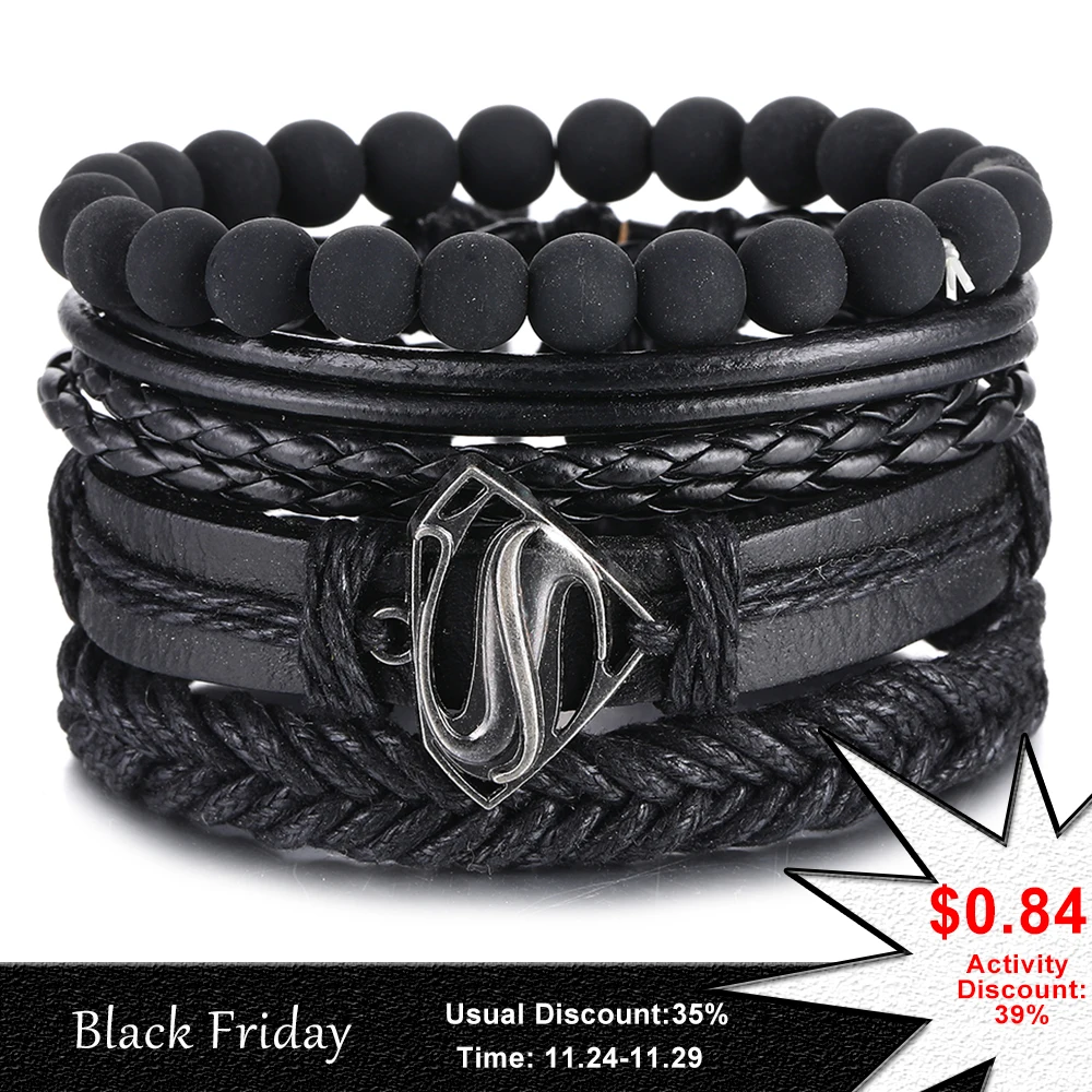 Vintage Bead Leather Bracelet & Bangle For Men Fashion Hollow Triangle Multilayer Wide Wrap Jewelry leather bracelet,beaded bracelet,leather bangle