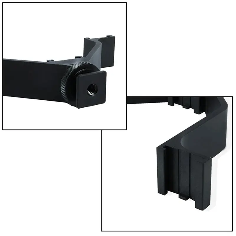 Aluminium Alloy 12.5cm V-Shape 3 Universal Cold Shoe Mount Bracket for LED Video Light, Microphone, Monitor, Flash, 1/4 Screw