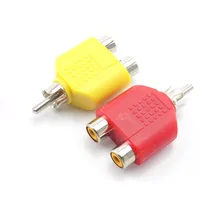 4 Pcs/lot RCA Connector Y Splitter AV Audio Video Plug Converter 1 Male to 2 Female Adapter Kit AV Jack RCA Plug To Double Cable - Image 4