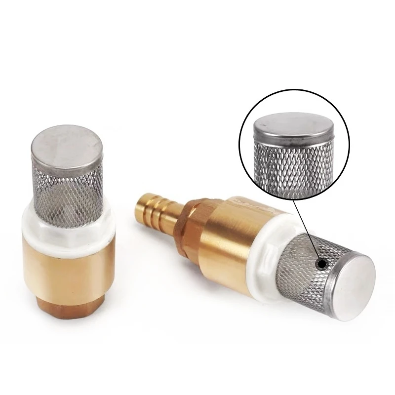 Brass Check Valve 1/2~1" Suction Strainer Foot Valve Agricultural Irrigation Non-Return Valve Hose Connection For Control Water 6