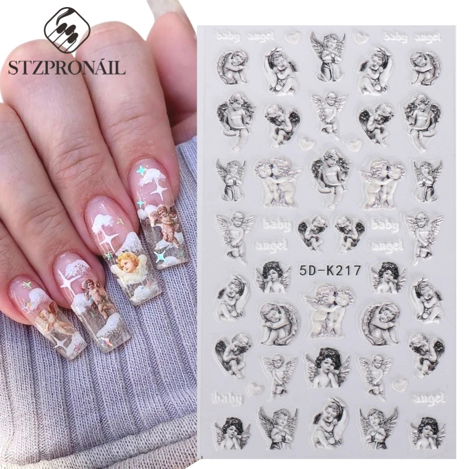 Angel 3D Gold Nail Stickers Angel Statue Cupid Spray Paint Cabochon for DIY  Jewelry Making Crafts Nail Art Decoration - Walmart.com