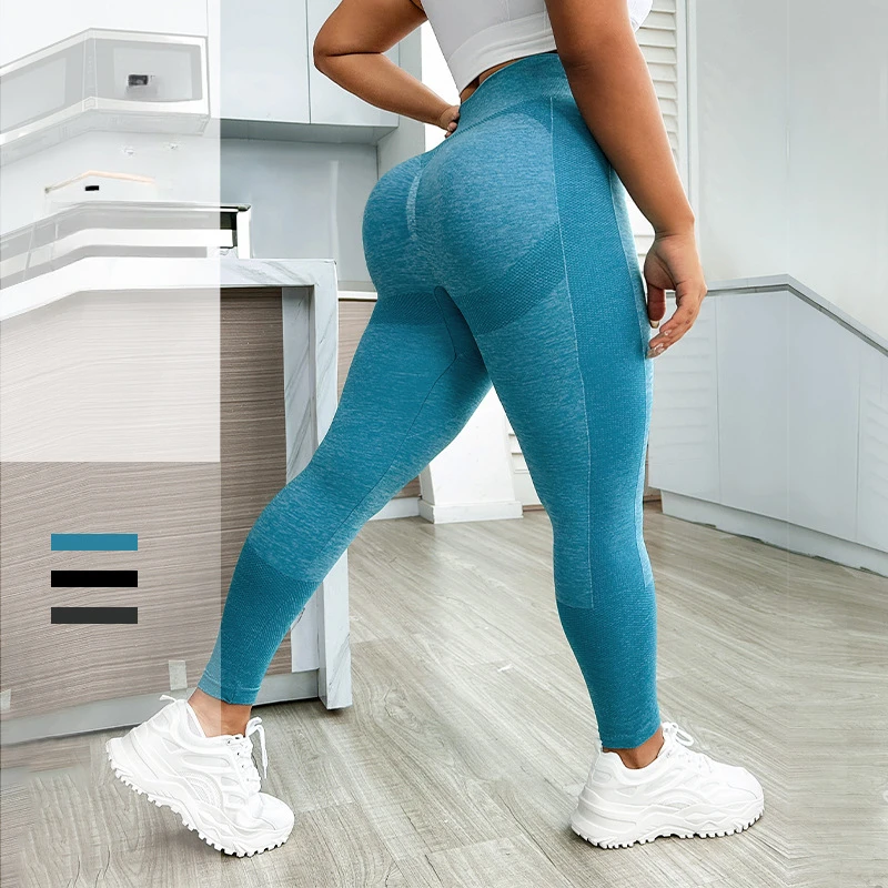 Plus Size Outdoor Fitness Yoga Pants High Elastic Seamless Butt-lifting Gym Running Long Pants