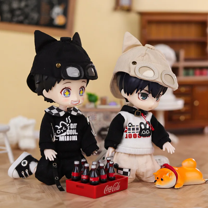Ob11 Doll Clothing Cool Cat Rabbit Sweater Coat Doll Shorts Hat For Nendoroids, Molly, Ufdoll, Gsc Body, Ymy, 1/12bjd Doll 5