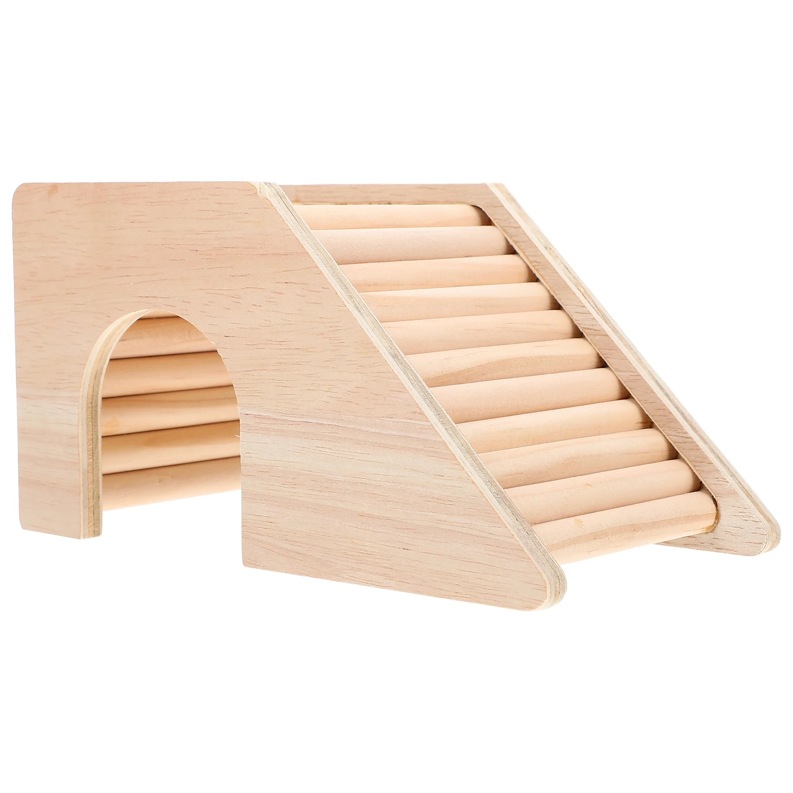 

Earth Tones Hamster Climbing Ladder Animal Wooden Gerbil Hideout Chinchilla Stair Hideaway