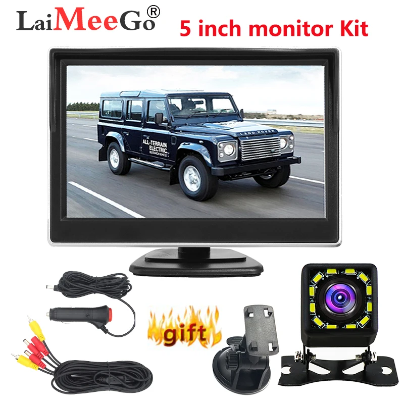 2.4g wireless 5 inch High Definition Backup Camera Monitor TFT LCD Monitor Display Screen for Parking Rear View Backup Camera