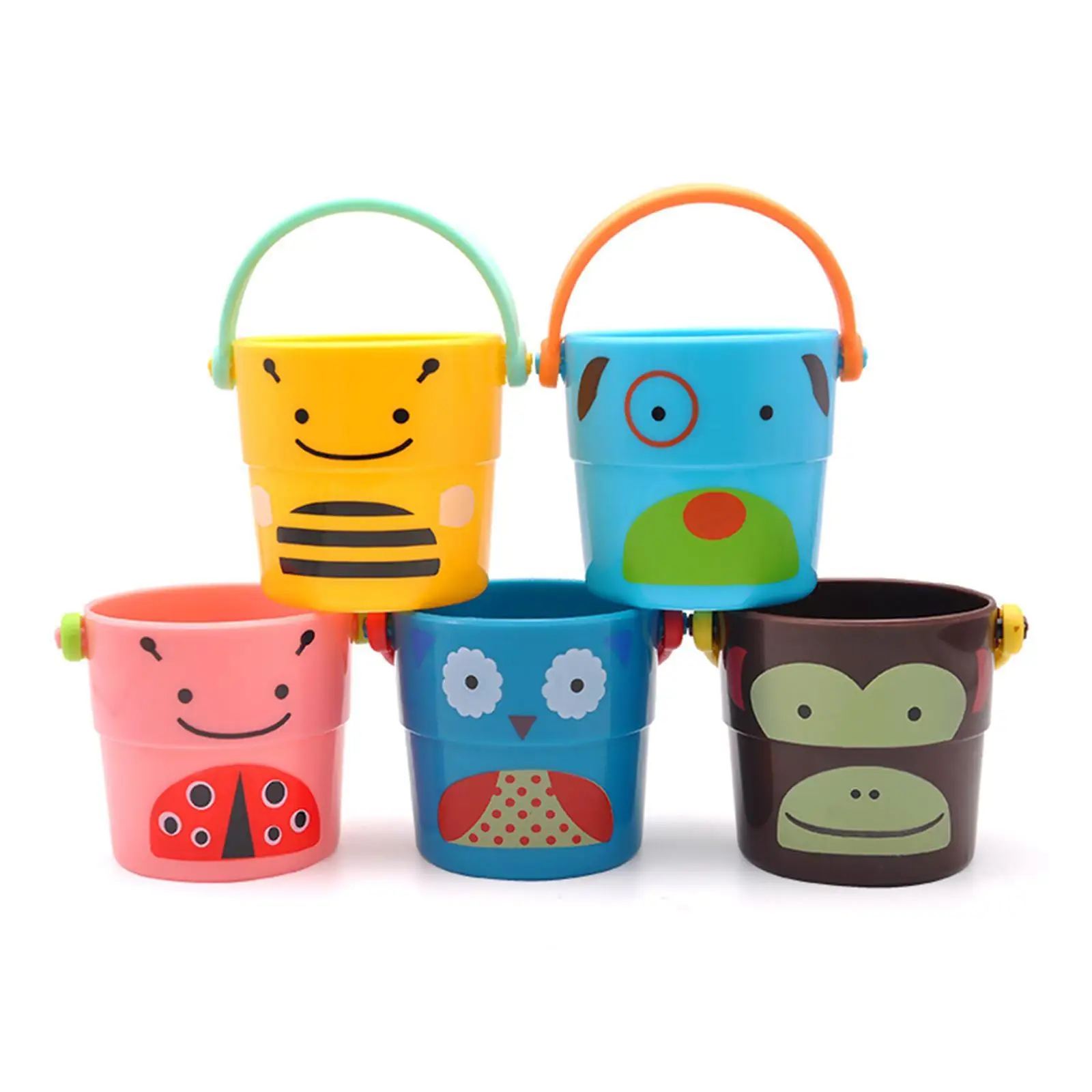 5 Pieces Baby Bath Shower Bucket Water Toys Kids Bathtub Toy for Girls Boys