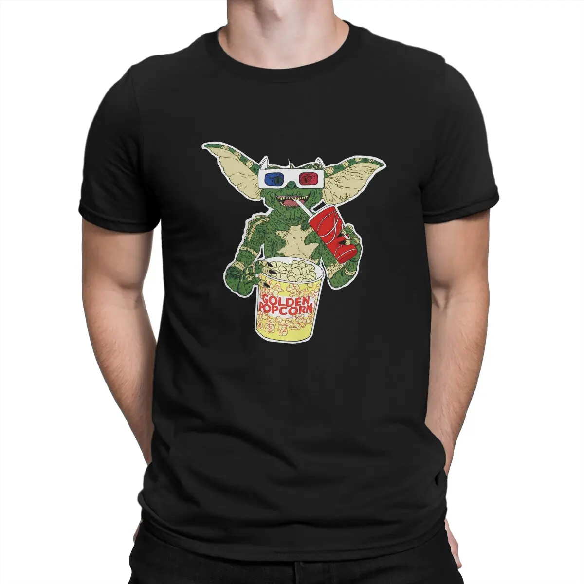 Gremlin-s Kawaii Mogwai Popcorn T Shirt Fashion Men Polyester Tees Summer Clothing Harajuku Crewneck TShirt