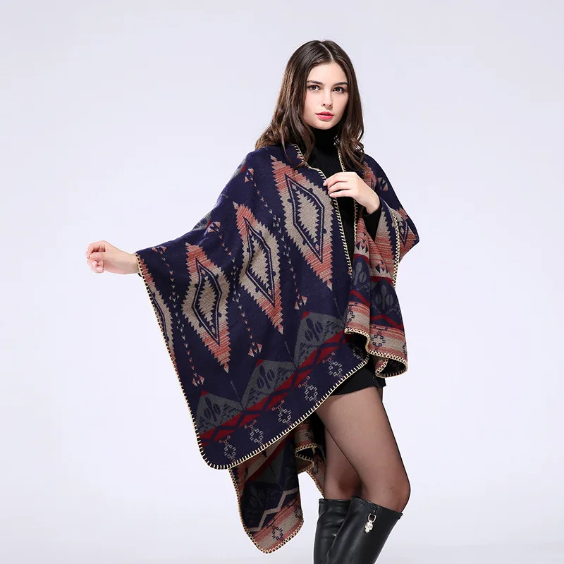 

Autumn Ponchos European American Hot Selling Cloaks Air Conditioners Capes Warm Decorations Shawls Scarves Women's Cloaks P15