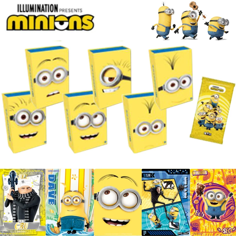 2023 New Minions Collection Card Box Cartoon Movie Personaggi Rare Limited Edition Platinum Gp Cards Gioco Da Tavolo Giocattoli Regalo Per Bambini