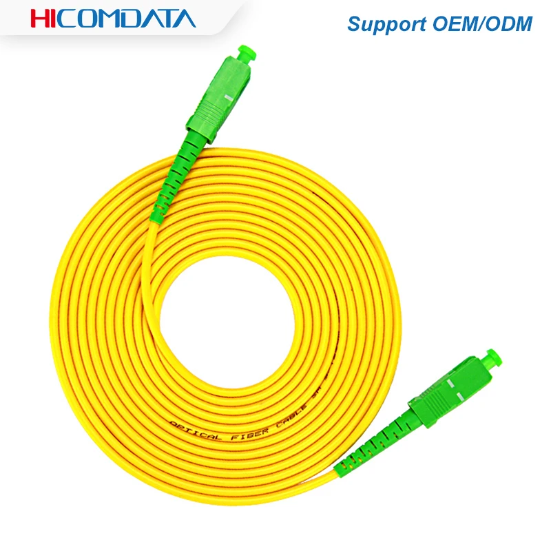 SC/APC Single mode Fiber Optic Patch Cable SC SC SM 2.0mm 3.0mm 9/125um FTTH Fiber Patch Cord Optical Fiber Jumper 1m