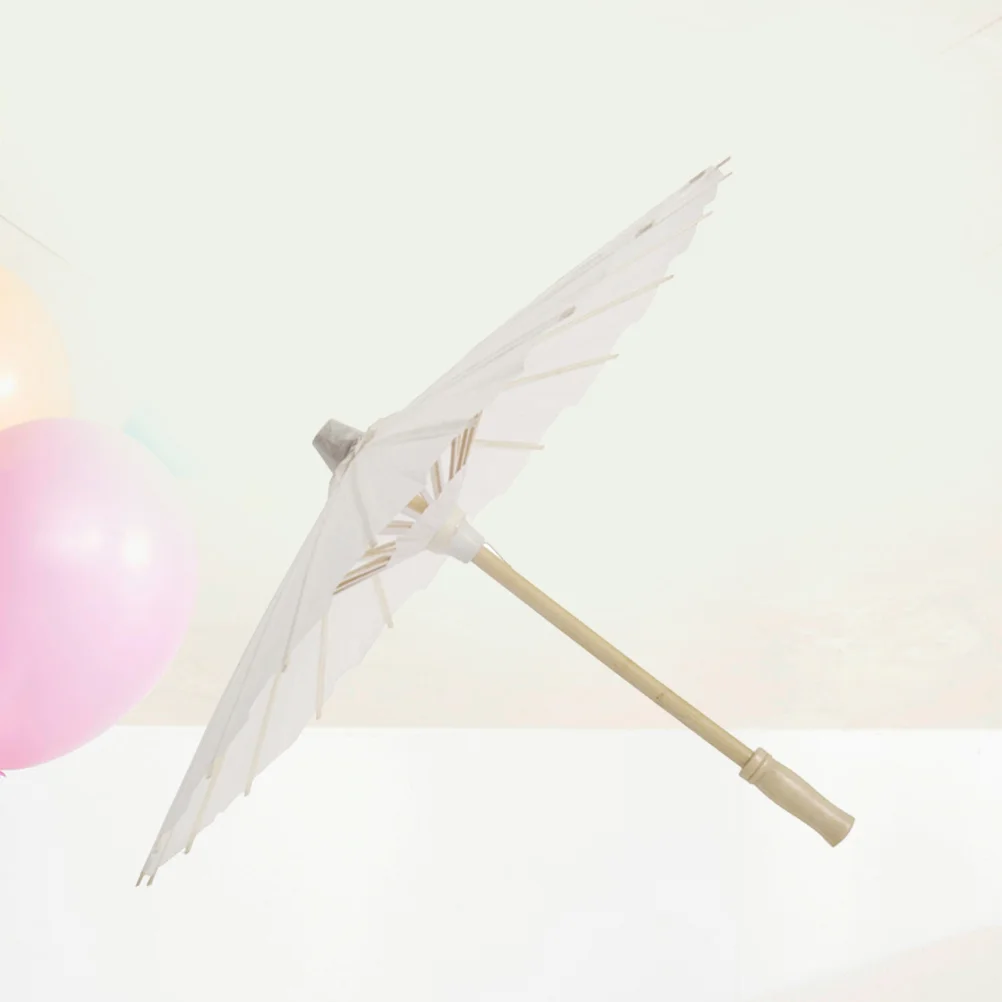 Children Dance Umbrella Kids Fashion Accessory Wedding Paper Parasol Wooden Frame Sweet Umbrella 4pcs